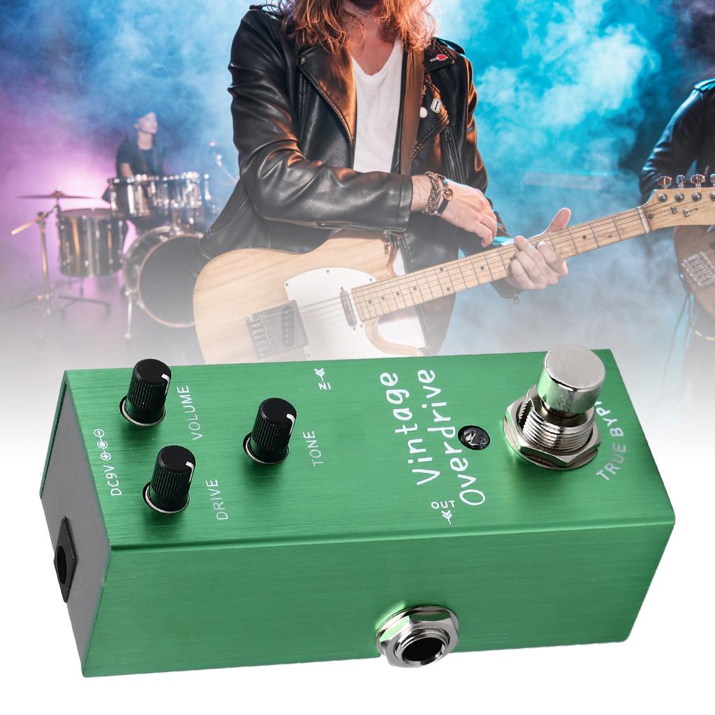 Guitar Effect Pedal Vintage Overdrive True Bypass Portable Instrument Accessory