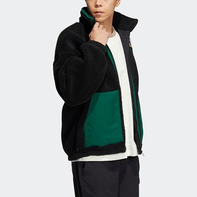 Adidas Оригинальная флисовая куртка унисекс с вышитым логотипом трилистника в стиле пэчворк, разноцветная HY7233