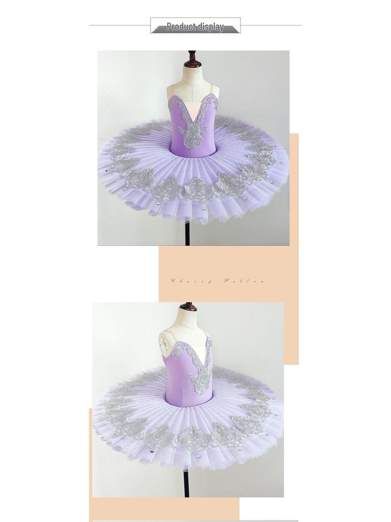 Многоцветный балетный костюм «Маленький лебедь» - Милое платье для сценического выступления