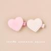 Fluffy Heart Hair Clip for Toddlers and Girls - Gentle No-Damage Fabric Clip for Winter Wear