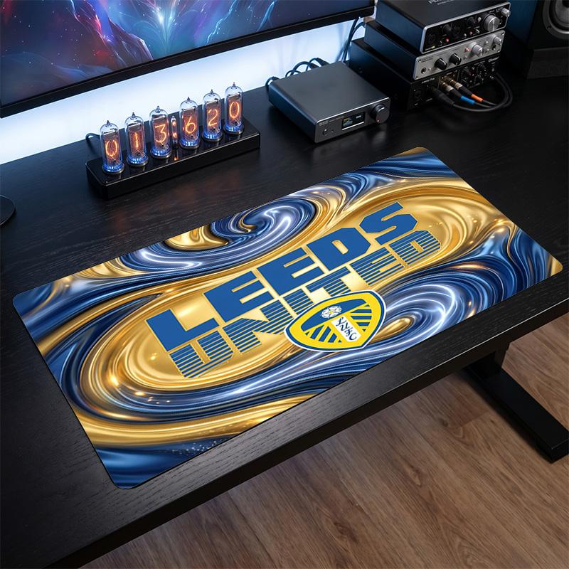 Большой коврик для мыши с принтом футбольного клуба Leeds United, противоскользящий расширенный игровой коврик для стола для офиса и дома