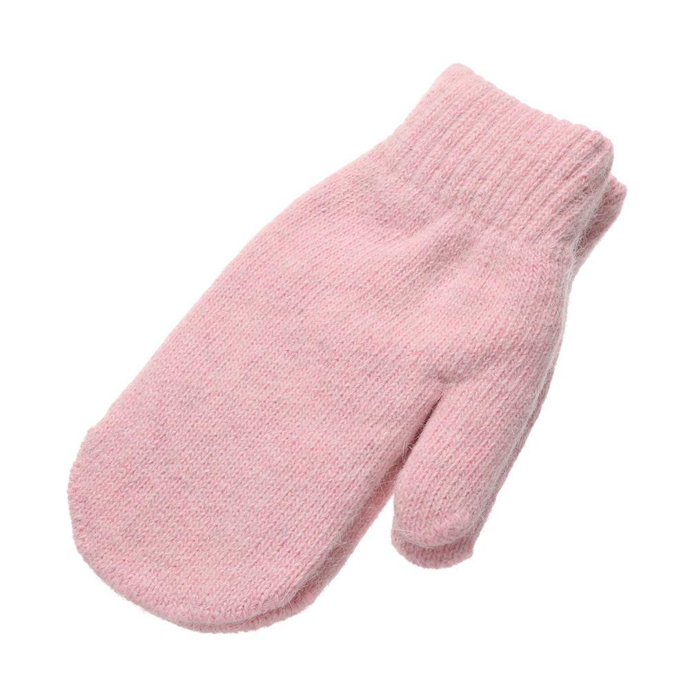 Fashion Plush Solid Color Rabbit Hair Mittens Winter Gloves Double Layer All Fingers