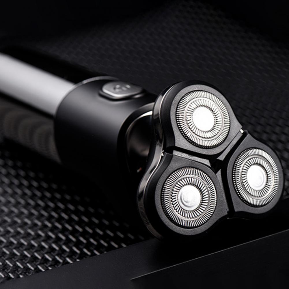 Водостойкая электрическая бритва 4 в 1, мужская бритва с 3 лезвиями, многофункциональная машинка для стрижки с ЖК-дисплеем IPX7, влажная и сухая стрижка волос в ушах, в носу