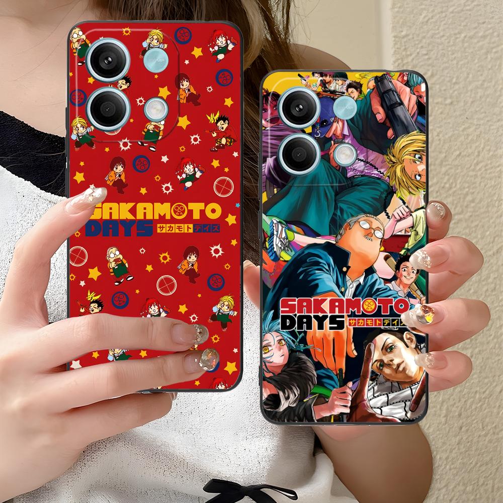 Sakamoto Days Mobile Phone Case for Xiaomi Redmi Note 14 13 12 11 S Pro Plus 4G 5G Colorful Printing Cover Pretty Luxury Cover