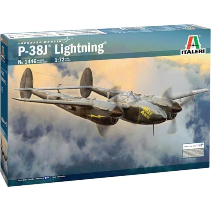 Platz Italeri 1/72 WWII US P-38J Lightning Plastic Model IT1446 (Aircraft) Molded Color