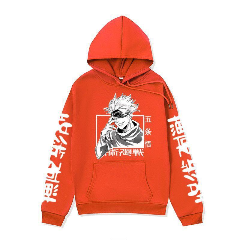 Mens Oversized Anime Hoodie With Heat Transfer Print Streetwear Harajuku Style Winter Fleece Lined Sweatshirt