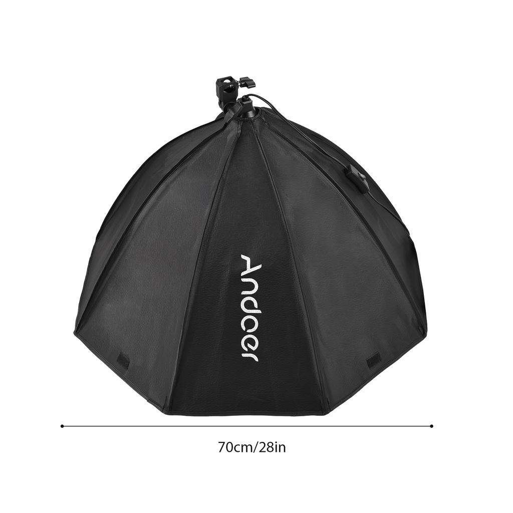 Andoer Studio Photography Softbox Kit with 70cm/28in Octagon Photography Softbox * 2 + 1.5M Metal