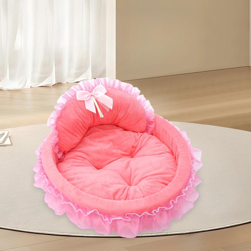 New Cute Princess Bed Pet Nest Cat Supplies Cat Kennel All Seasons Soft and Comfortable Dog Kennel