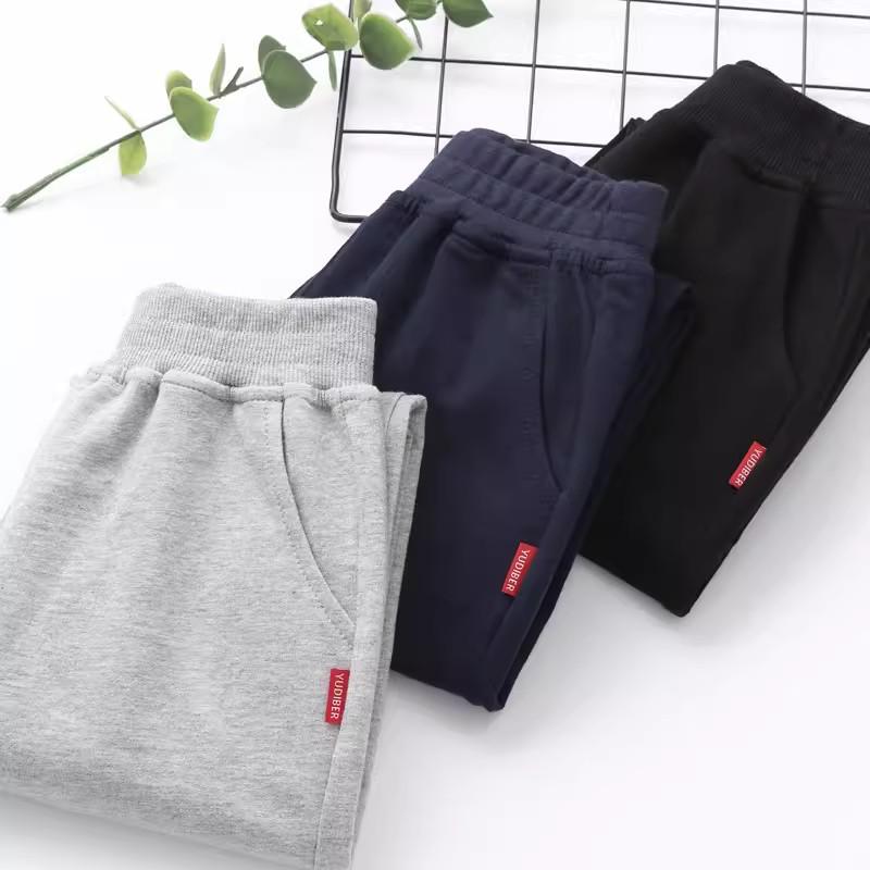 Thickened Velvet Children's Sweatpants: Boys' Sports & Girls' Cotton Trousers for Autumn/Winter, Sizes for Middle & Large Kids