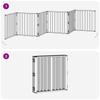 Dog Gate 6 pcs Black 60 x 60 cm Galvanized Steel