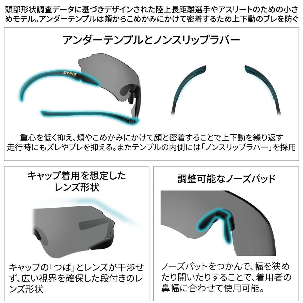 Сделано в Японии спортивные солнцезащитные очки Enox NEURON20 NEURON20 Marathon Running Track и 0712 GOL Mirror x Clear [SWANS] E-NOX (Для поля) ENN20-0712_GOL