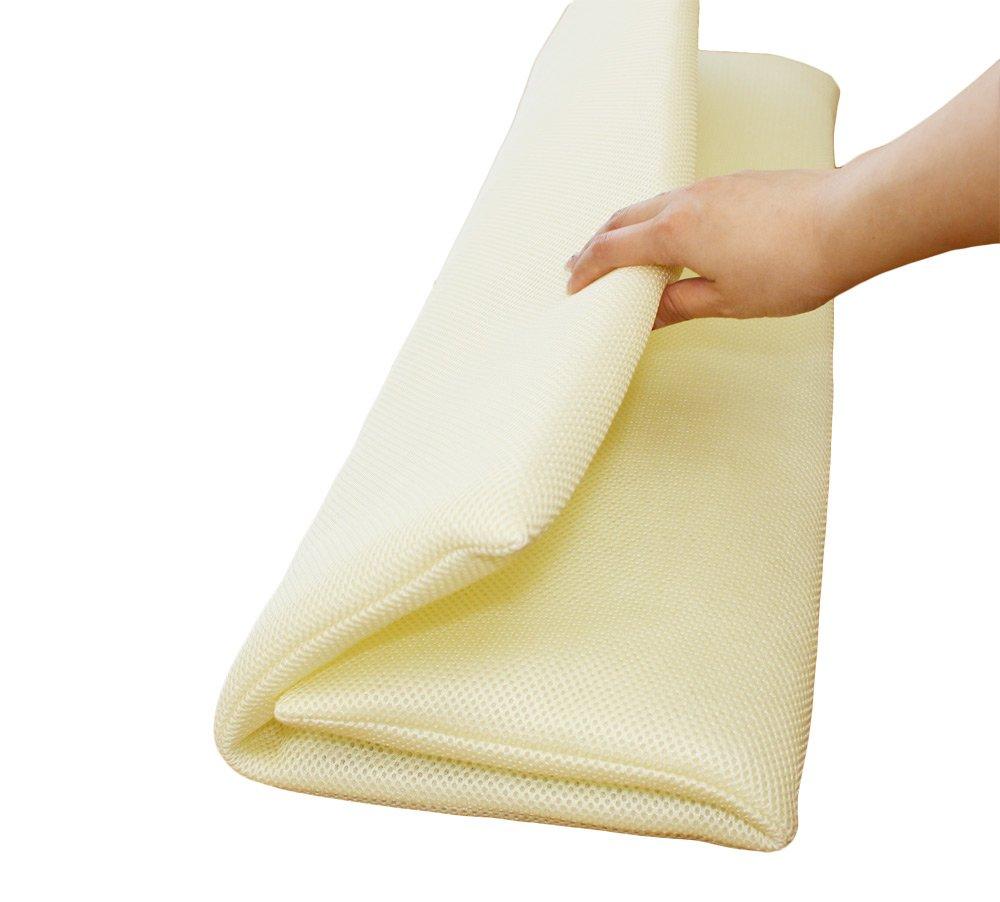 SHIRAI Made in Japan Pet Mesh Care Mat Breathable Fully Washable Yellow Tri-fold