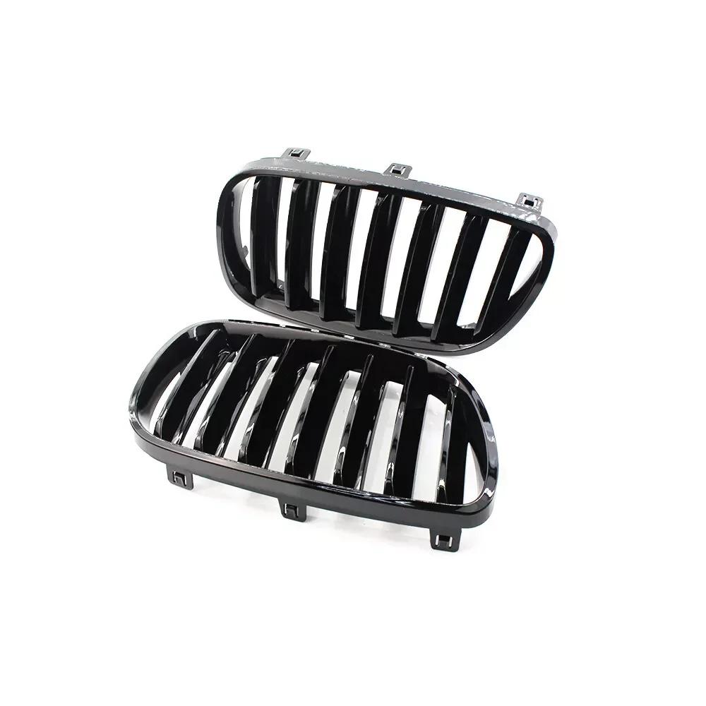For BMW X3 E83 2007 2008 2009 2010 Car Grille Front Bumper Kidney Racing Grill Black 51113420087 51113420088 Accessories Parts