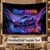 Neon Abstract (69) Theme Wall Tapestry Customized With Name Text Personalized Hanging Tapestry For Bedroom Living Room Decor