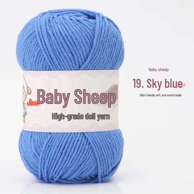 Пряжа из 4 нитей combed milk cotton (хлопок с молочным протеином) в мотке, для вязания спицами и крючком своими руками: Идеально для детских свитеров и шарфов