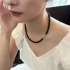 Невыцветающая серебряная цепочка 925 пробы с агатовым оттенком для женщин - Универсальная цепочка на ключицы в стиле легкой роскоши
