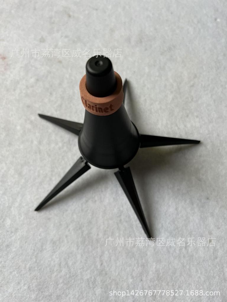 Складная черная деревянная стойка на 5 ножек для кларнета и гобоя - Утолщенный аксессуар для музыкального инструмента