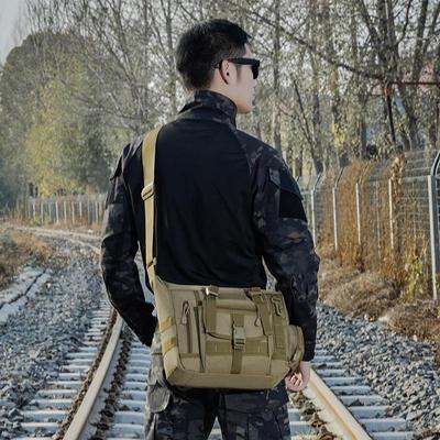 Мужская камуфляжная сумка MOLLE на одно плечо для ноутбука и через плечо — подходит для iPad 3 и книг формата A4.