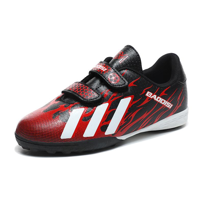 Boys and Girls Football Shoes Velcro Shattered Nails Game Training Youth Indoor Outdoor Sneakers