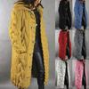 Women Hood Cardigan Large Size Sweater Pocket Single Breasted Long Sleeves Coat