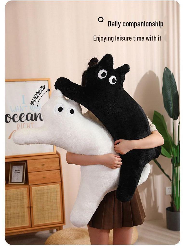Плюшевая подушка для сна в виде кота - Длинная полоска, дофаминовая подушка и кукла в подарок