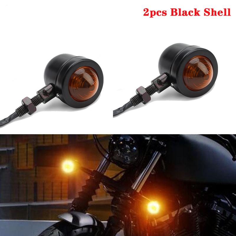 Motorcycle Turn Signal Light For Cafe Racer Moto Indicator Lamp Universal 12v Retro Metal Single Wire Motorbike Turn Signal