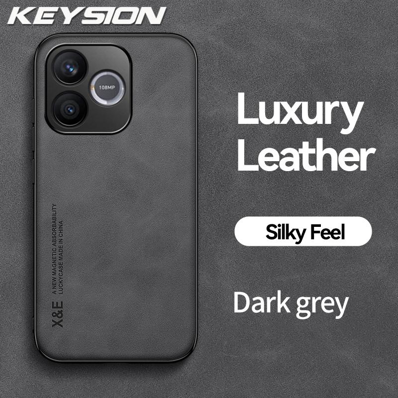 KEYSION Роскошный ретро чехол для телефона из ПУ кожи для HONOR 600 Lite 5G Силикон+ПК Ударопрочная задняя крышка для телефона Honor 500 Smart 5G
