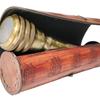 Custom Brass Kaleidoscope with Leather Box, Personalized Gift for Dads Men Women, Kids Birthdays, Christmas Decor (Brown)