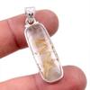 Натуральный золотой рутил из чистого серебра 925 пробы, подарочная подвеска 1,75 дюйма K5k18