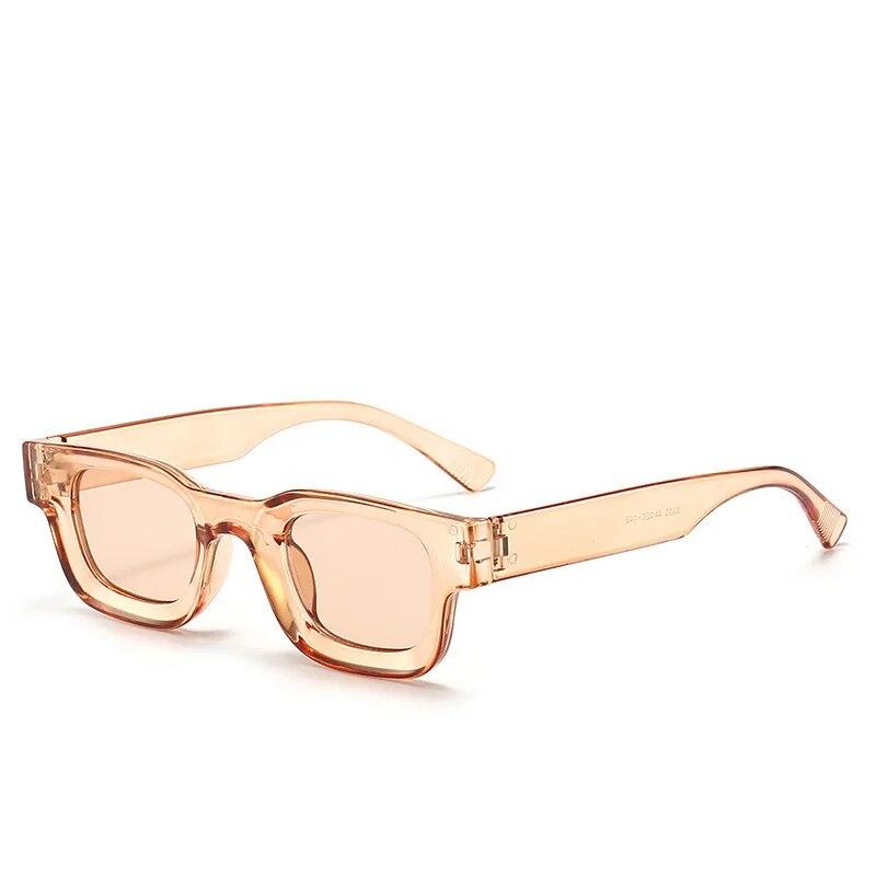 Small Rectangle Sunglasses Women Men Vintage Designer Square Luxury Sun Glasses Shades Female Camber Concave Sunglasses