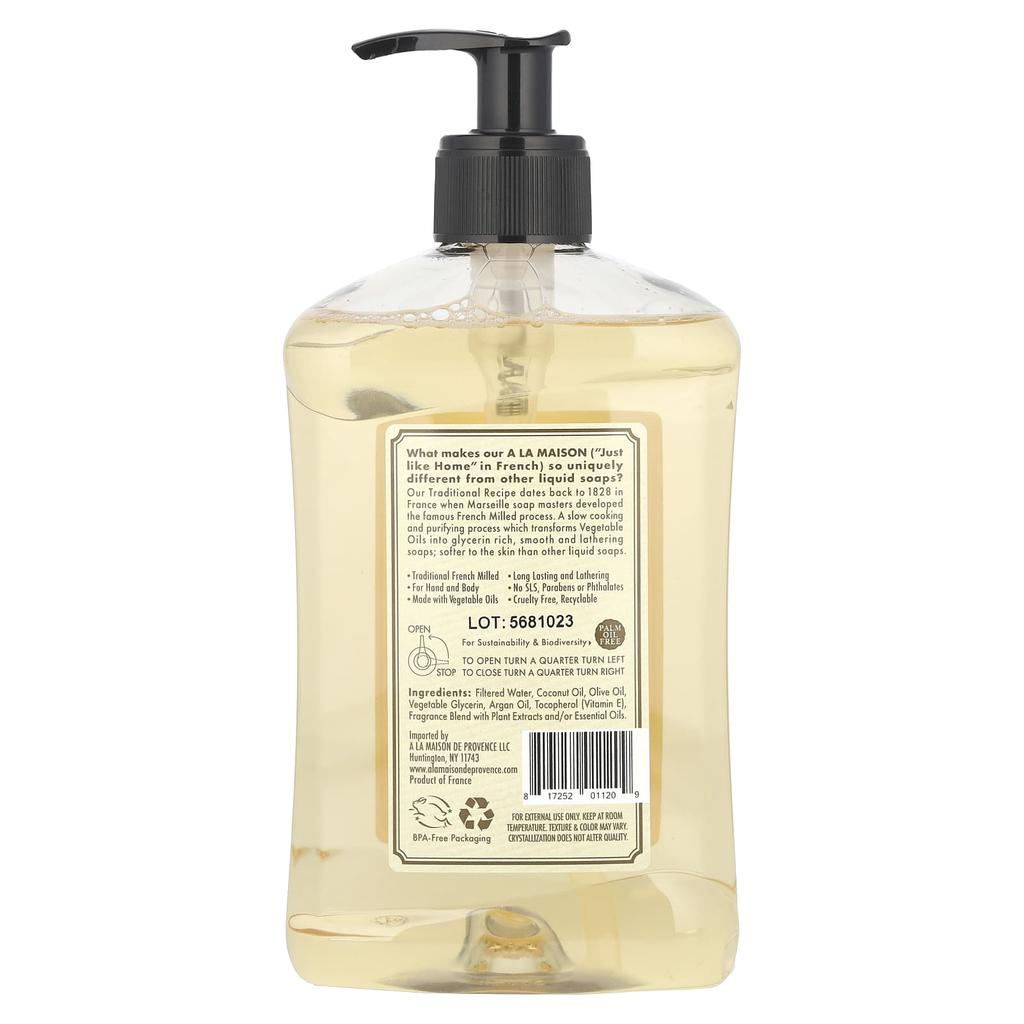 A La Maison de Provence Hand & Body Liquid Soap, Pure Coconut, 500 Ml (16.9 Fl Oz)