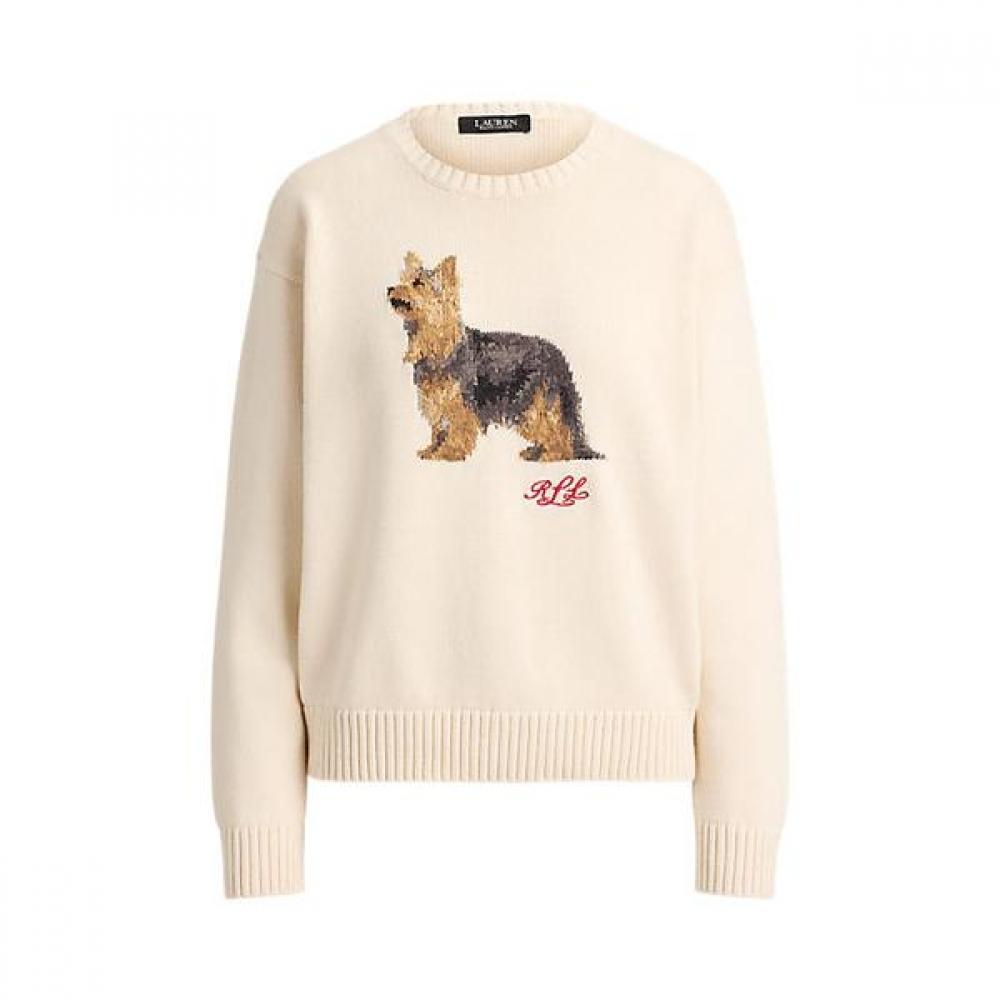 Lauren Ralph Lauren Intarsia Knit Yorkshire Terrier Sweater Wmlrswes6820991101