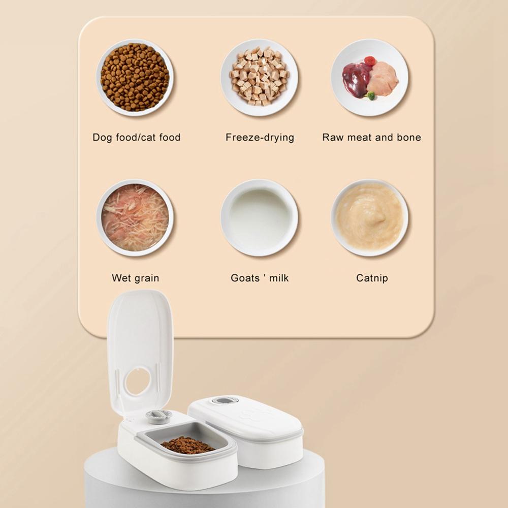 Automatic Pet Feeder Smart Cat Food Dispenser For Wet and Dry Food Dispenser Timer Bowl Auto Feeder For Cat 2 Meals