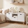 TV Cabinet TV Stand Low Sideboard Storage Furniture On Legs With 2 Wooden Cupboards For Bedroom Living Room