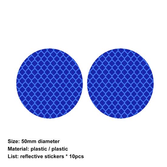 10 шт. Светоотражающие наклейки, устойчивые к выцветанию и царапинам, пластиковые, круглой формы, светоотражающая наклейка для велосипеда