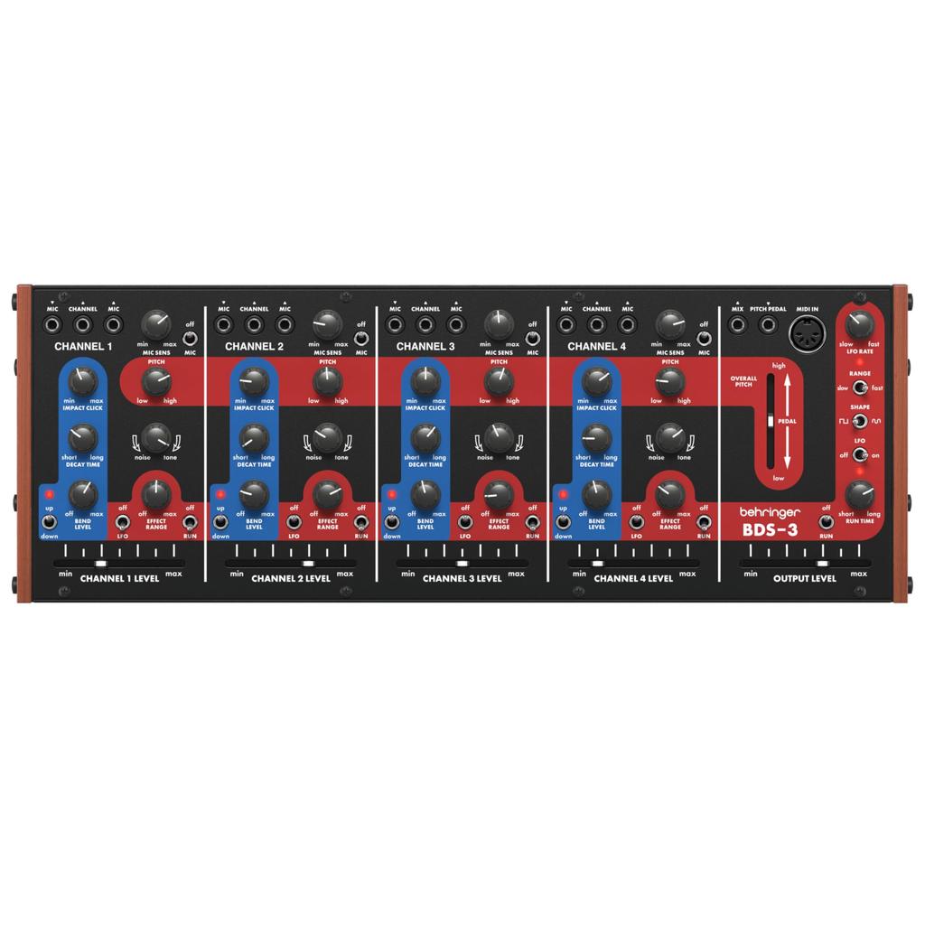 Behringer Analog Drum Recreates classic Eurorack BDS-3 Synthesizer circuitry, compatible, USB/MIDI compatible.