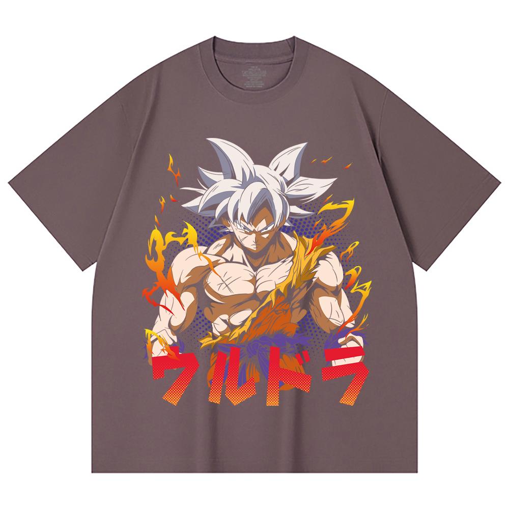 230 Gsm 100% Cotton Dragon Ball V11 Goku Ultra Print Unisex Heavy Cotton T Shirt