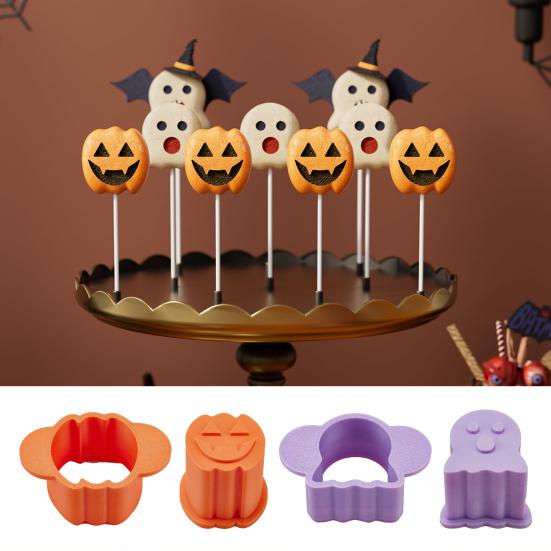Набор форм для кейк-попсов на Хэллоуин Тыква и Привидение Пресс для выпечки печенья, конфет, пищевой набор для выпечки кейк-попсов