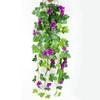 Lifelike Hanging Basket Artificial Flower Morning Glory Vine For Stunning Home Wall Decor