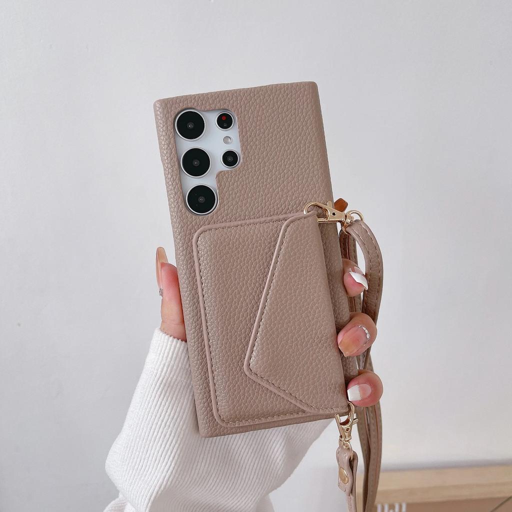 Кожаный чехол-кроссбоди для телефона Samsung Galaxy S23 FE S25 S24 S22 Ultra A15 A25 A35 A55 A54 A34 Кошелек с держателем для карт Чехол