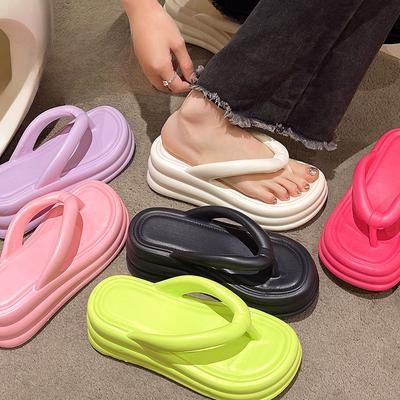 Новое поступление шлепанцев EVA без запаха для женщин - сандалии на платформе для отдыха на открытом воздухе, нескользящие, с открытым носком, летние пляжные сандалии с мягкой подкладкой