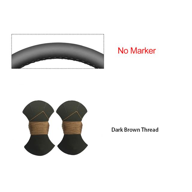 Black Faux Leather Car Steering Wheel Cover For Ford Mustang 2005 2006 2007 2008 20009 2010 2011 2012