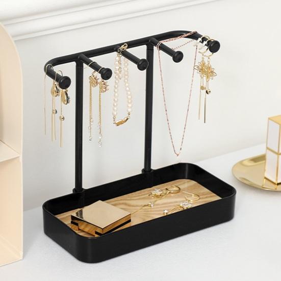 Настольная стойка для ювелирных изделий, съемная подставка для ювелирных изделий, поднос, практичные серьги, ожерелья, кольца, стеллаж для хранения для дома