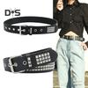 Ремень в стиле панк с заклепками, квадратными заклепками, регулируемыми лямками, пояс в стиле рок для женщин и девочек, аксессуары в готическом стиле