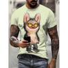 3D Printed Men's T-shirt with Fun Animal Patterns, Summer Street Short Sleeved Round Neck Top Fashionable T-shirt