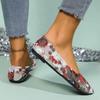 Женские туфли с острым носком в цветных тонах, с принтом, на плоской подошве, повседневные, удобные, больших размеров, повседневные, универсальные, женские туфли
