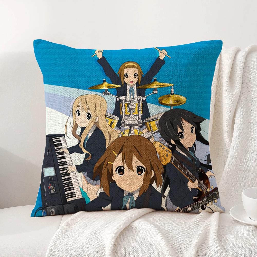 Аниме K-K-On Наволочка Летняя Прохлада Льняная Ткань Двусторонняя Печать Наволочка Диван Домашний Декор Подарок