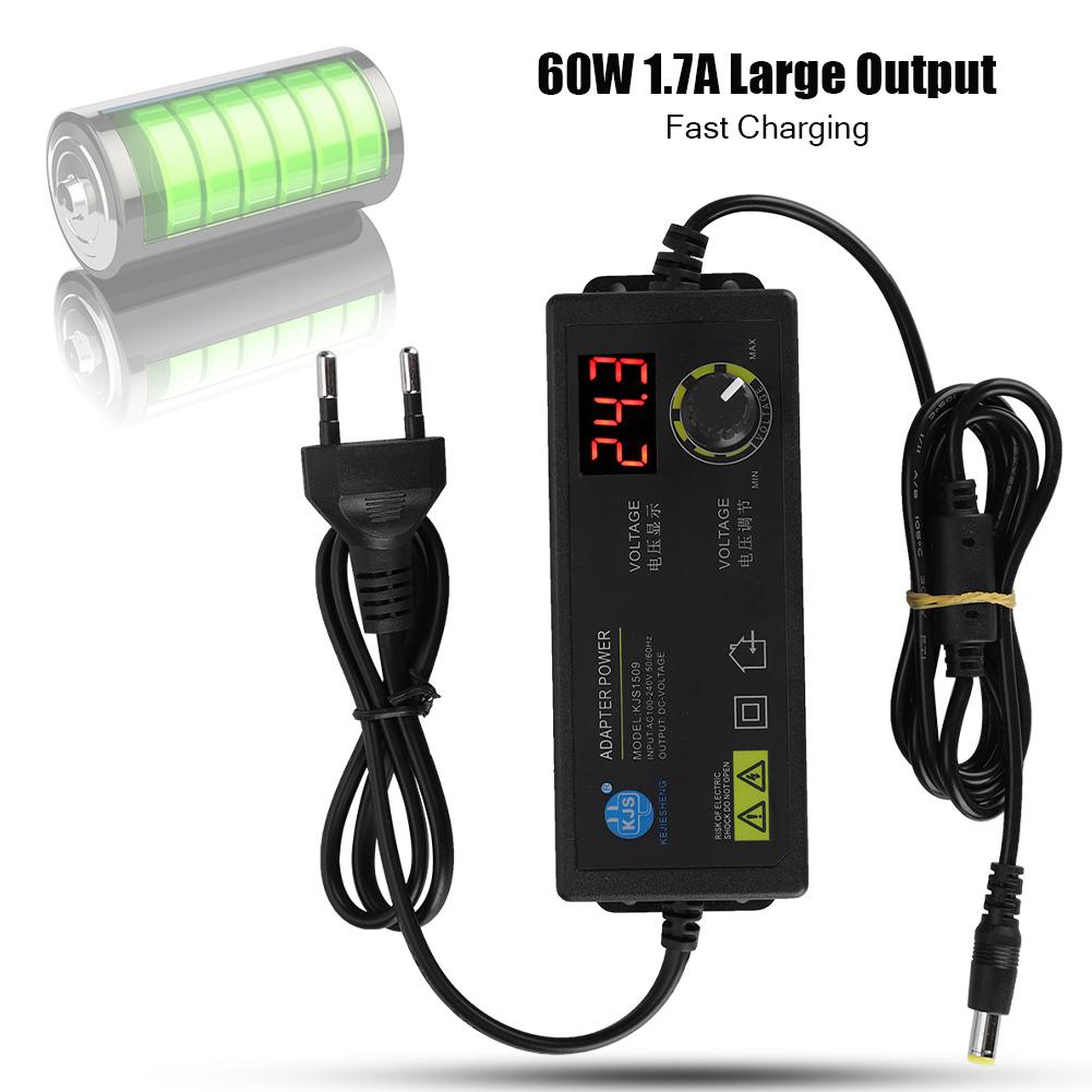 3-36V Wide Range Adjustable Power Adapter Anti-interference 60W 1.7A AC Adapter