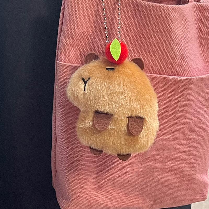 Kawaii мягкая кукла, украшения, подарок на день рождения, тренд 2023, плюшевый брелок с капибарой, милая сумка, подвеска, креативный брелок с пушистыми животными