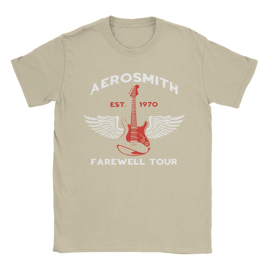 Aerosmith Tour TShirt Men  Fun 100 Cotton Tee Shirt Round Collar Short Sleeve T Shirt Birthday Gift Clothing